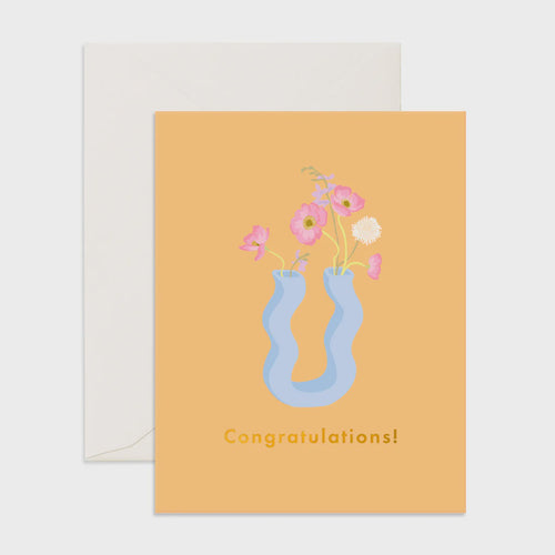 Card Congratulations Wiggle Vase