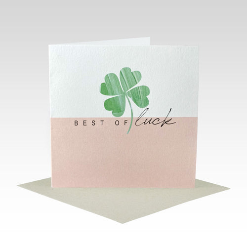 Card Best of Luck Clover