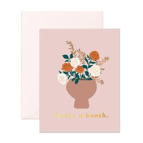 Card Thankyou Stripe Flowers