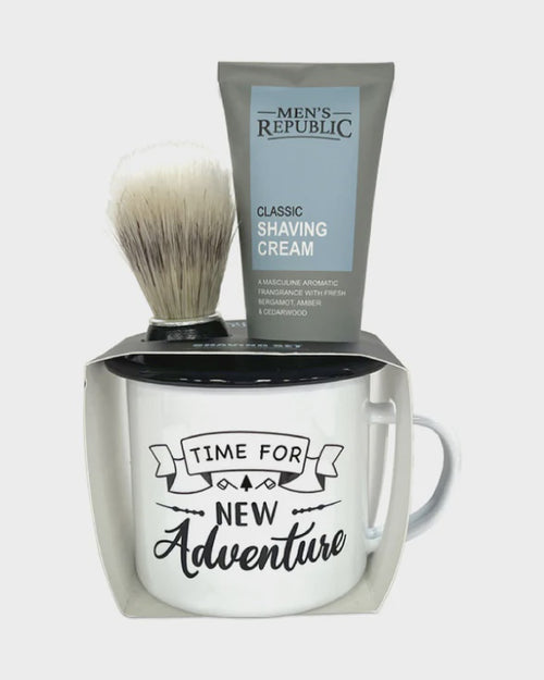 Mug With Shaving Cream & Brush