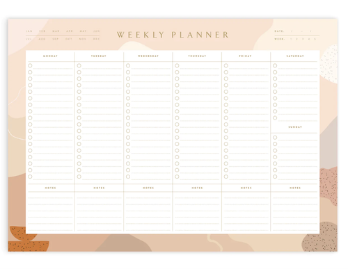 Notepad A4 Weekly Planner