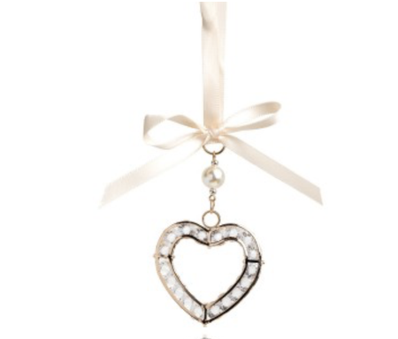 Wedding Charm Crystal Heart w Diamante