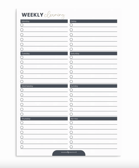 Weekly Planner Magnet A4 To Do/Mess/NW