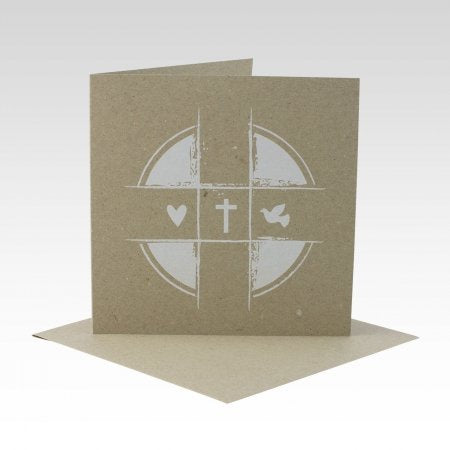 Card Christening Coloured Crosses