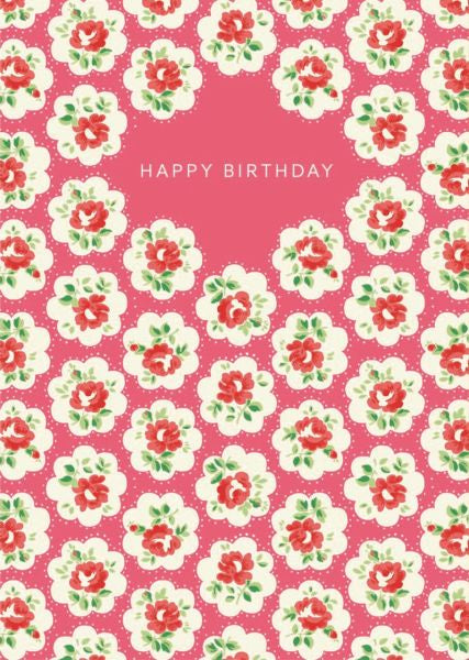 Card Happy Birthday Kitsch Floral