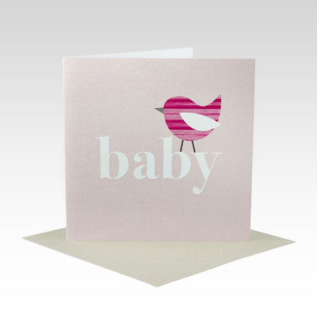 Card Baby Pink Gold Foil