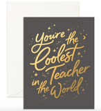 Card Coolest Teacher Bohemia