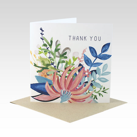 Card Thanks Bold Floral
