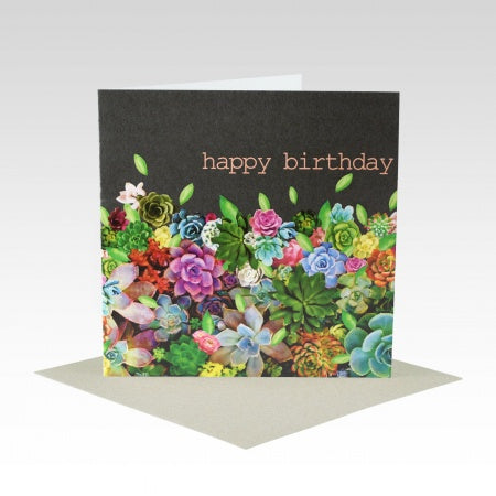 Card Succulent Birthday