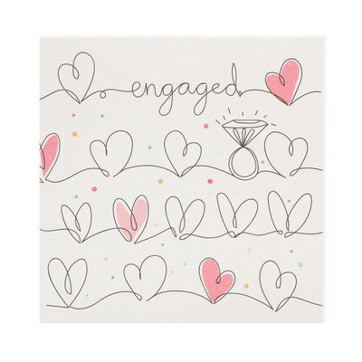 Card Engagement Ring & Hearts