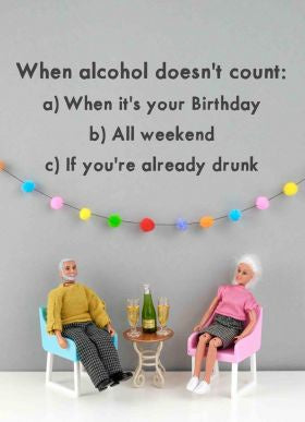 Card Alcohol Doesn't Count