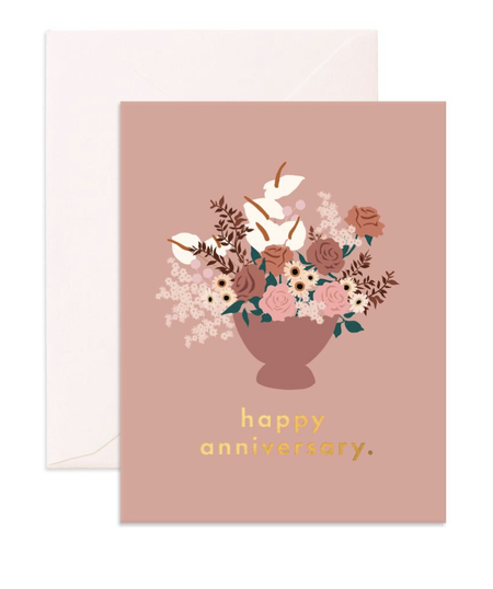 Card Thankyou Stripe Flowers