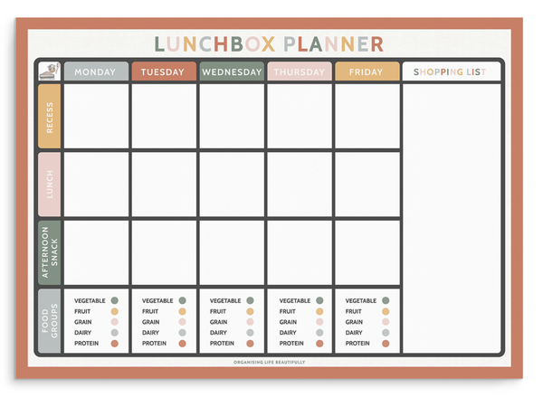 Lunchbox Planner Fridge Magnet A4