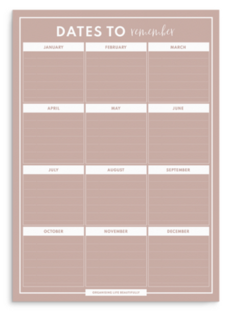 Weekly Meal Planner Magnet A4