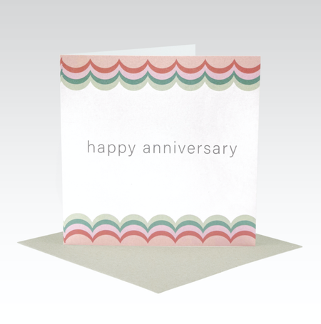 Card Anniversary Floral Scatter