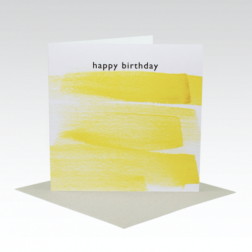 Card HB Yellow Paint Strokes