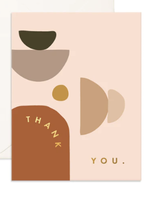 Card Coloured Letter Thankyou