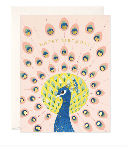 Card Peacock Birthday