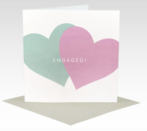 Card Two Hearts Engaged