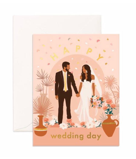 Card Wedding Day Peony Vase