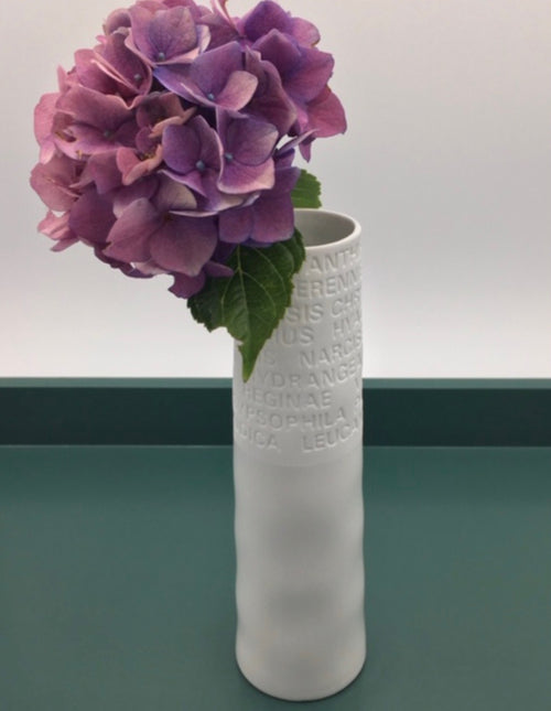 Poetry Porcelain Embossed Vase Small