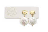 Earrings Golden Sun & Moon Pearl