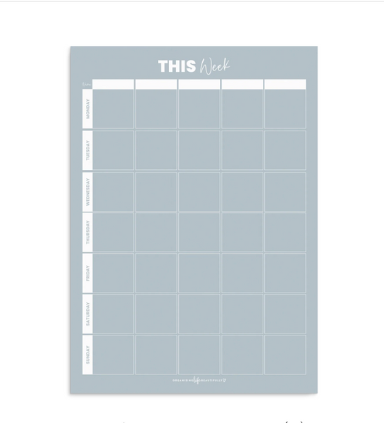 Family Weekly Planner Magnet A3